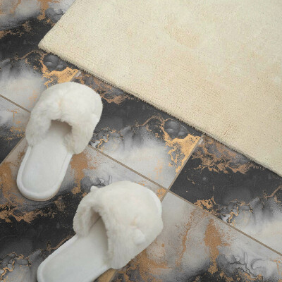 Self adhesive vinyl floor tiles A pattern with colorful spots in an abstract style