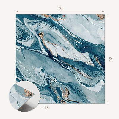 Self adhesive vinyl floor tiles Dynamic waves in an abstract style