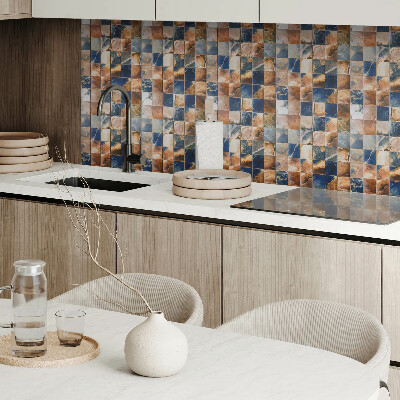 Pvc wall panels Mosaic patterns with stone accents