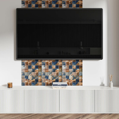 Pvc wall panels Mosaic patterns with stone accents