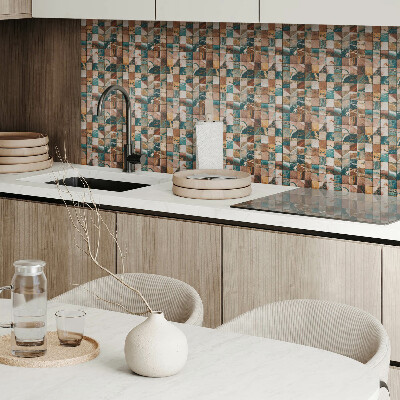Vinyl tiles Mosaic pattern with stone elements