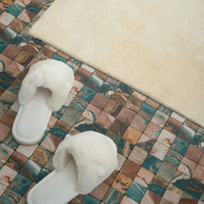 Vinyl tiles Mosaic pattern with stone elements