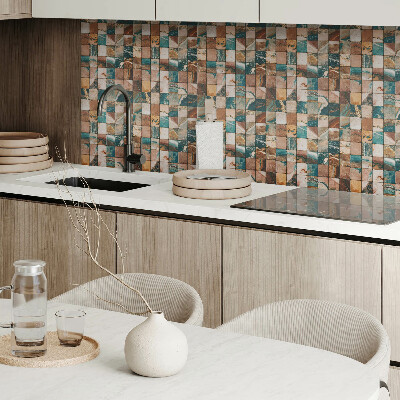Vinyl tiles Mosaic pattern with stone elements