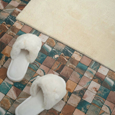 Vinyl tiles Mosaic pattern with stone elements