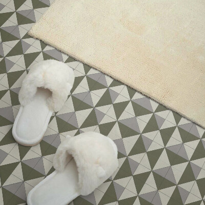Self adhesive vinyl floor tiles The motif of triangular forms