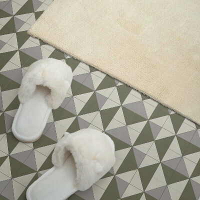 Self adhesive vinyl floor tiles The motif of triangular forms