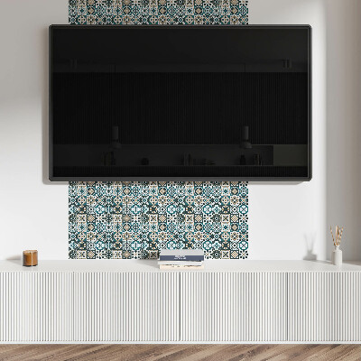 Pvc wall panels Geometric tiles in artistic order