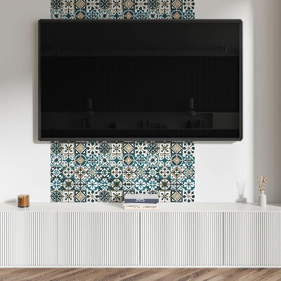 Pvc wall panels Geometric tiles in artistic order