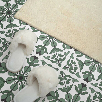 Vinyl tiles A symmetrical plant motif in an elegant version