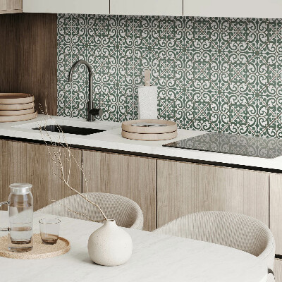 Vinyl tiles Green motifs in design