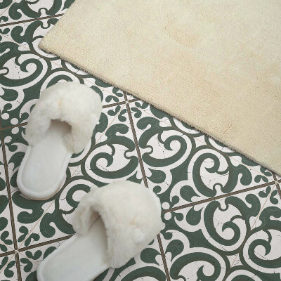 Vinyl tiles Green motifs in design