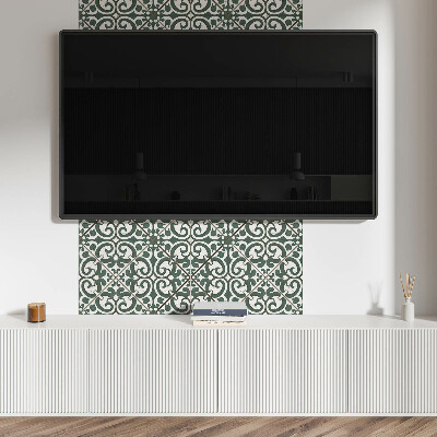Vinyl tiles Green motifs in design