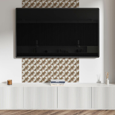 Self adhesive vinyl floor tiles Triangular pattern in a minimalist version