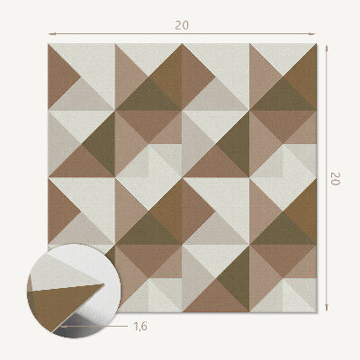 Self adhesive vinyl floor tiles Triangular pattern in a minimalist version