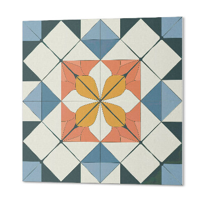 Vinyl tiles Stylish flowers in a geometric composition