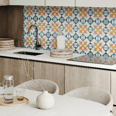 Vinyl tiles Stylish flowers in a geometric composition