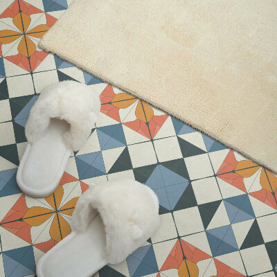 Vinyl tiles Stylish flowers in a geometric composition