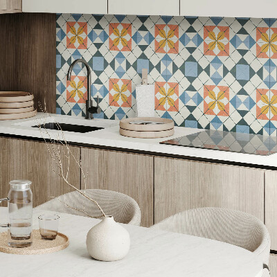 Vinyl tiles Stylish flowers in a geometric composition