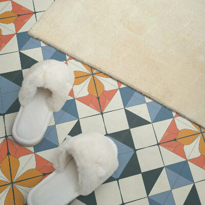 Vinyl tiles Stylish flowers in a geometric composition