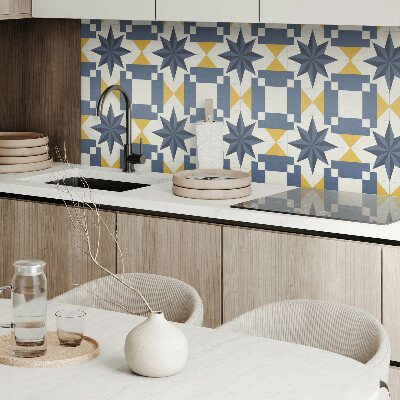 Pvc wall panels Stylish geometric star motif