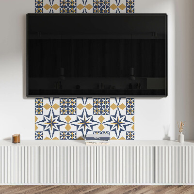 Vinyl tiles Quantum stars in geometric forms
