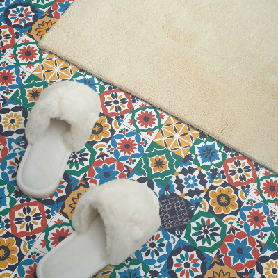 Self adhesive vinyl floor tiles The geometry of mosaics in a harmonized composition