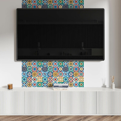 Self adhesive vinyl floor tiles The geometry of mosaics in a harmonized composition