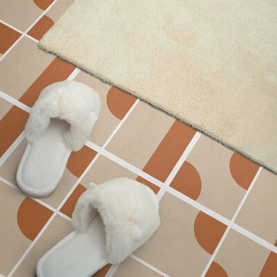 Self adhesive vinyl floor tiles Geometric motifs in an abstract style