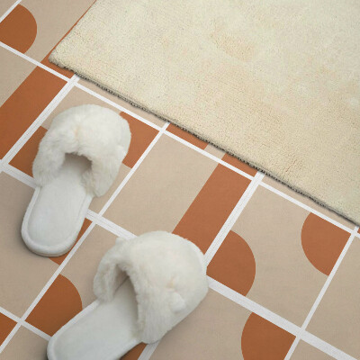 Self adhesive vinyl floor tiles Geometric motifs in an abstract style