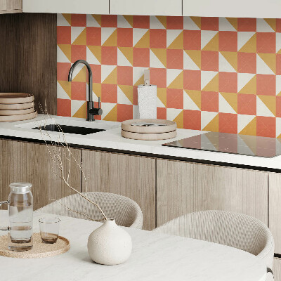Vinyl tiles Geometry in warm shades