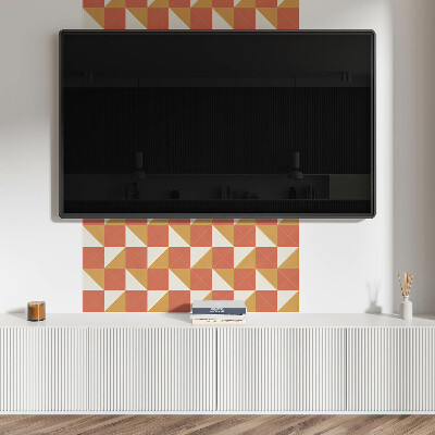 Vinyl tiles Geometry in warm shades
