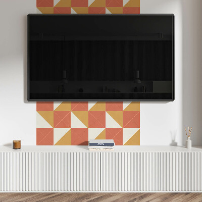 Vinyl tiles Geometry in warm shades