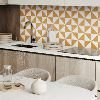 Self adhesive vinyl floor tiles Square triangles in geometric style