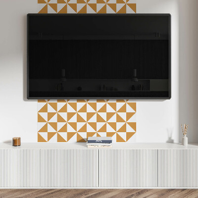 Self adhesive vinyl floor tiles Square triangles in geometric style