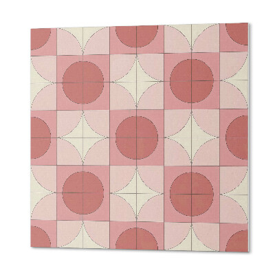 Vinyl tiles Flowers in circles