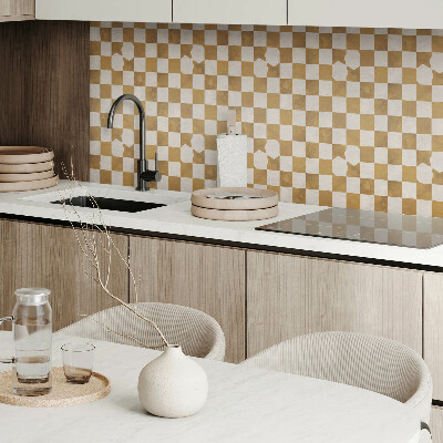 Self adhesive vinyl floor tiles Dynamic checkerboard motif