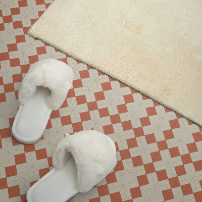 Self adhesive vinyl floor tiles Mesh rhombus motif