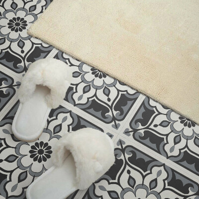 Vinyl tiles Flower motif with decorative details