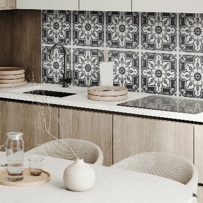Vinyl tiles Flower motif with decorative details