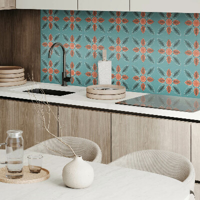 Vinyl tiles Plant pattern with flowers and leaves