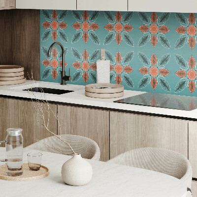 Vinyl tiles Plant pattern with flowers and leaves