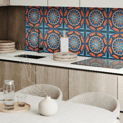 Self adhesive vinyl floor tiles Leafy mandala style