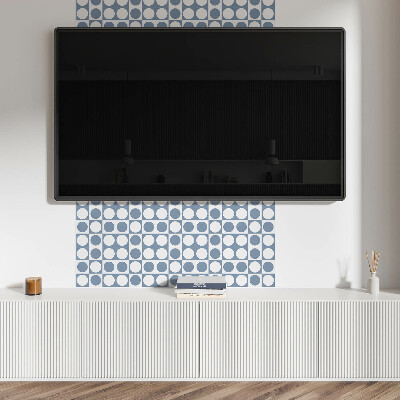 Pvc wall panels Mesh circles in a geometric style