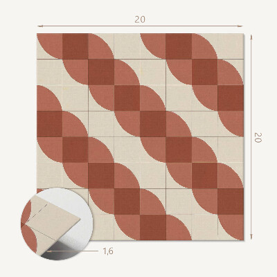 Vinyl tiles Wavy geometric shapes