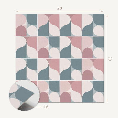 Self adhesive vinyl floor tiles Abstract geometric shapes