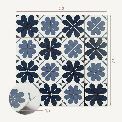 Vinyl tiles Floral design on tiles