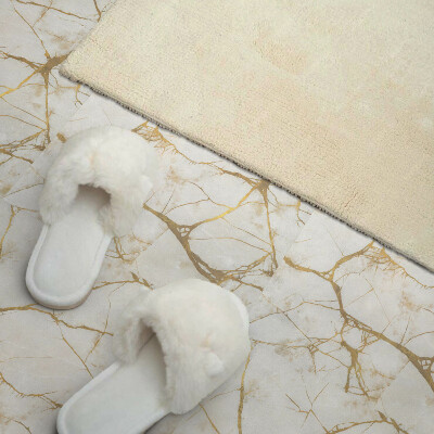 Self adhesive vinyl floor tiles Marble with delicate vein accents