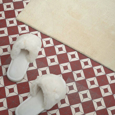 Self adhesive vinyl floor tiles Abstract forms in geometry