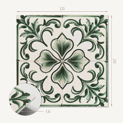 Vinyl tiles Leaves with hearts in harmony