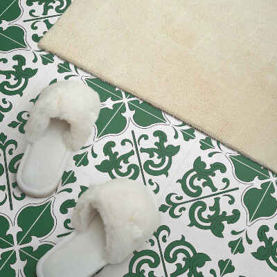 Self adhesive vinyl floor tiles Ornament plant patterns in a classic style